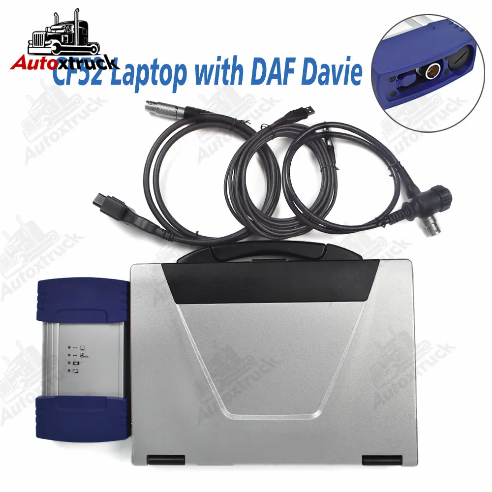 

For DAF MUX Diagnostic kit For DAF DAVIE 5.6.1 truck diagnostic tools CF52 CF-52 Laptop