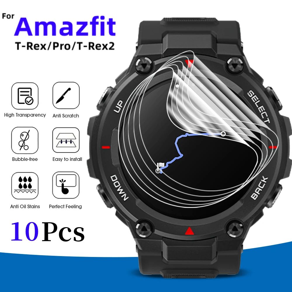 2 Pellicole Protettive In Vetro Temperato Per Schermo Amazfit T-Rex - Anti Graffio E Anti Impronta