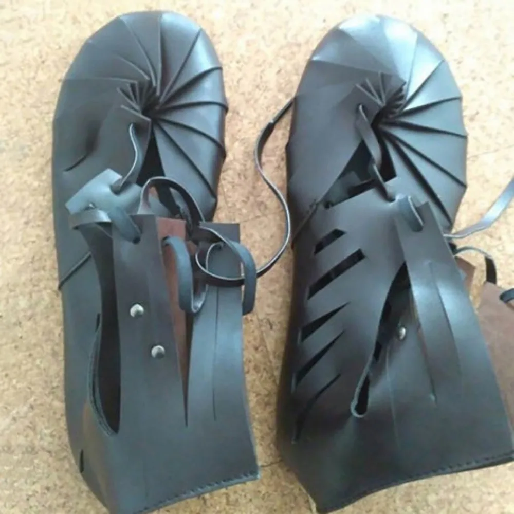 Cosplay shoes, medieval Gothic retro, elf witch, lace up, hollow out, Lolita, for women men, cosplay costume, carnival party, knight boots, prop