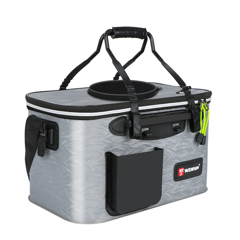 Foldable Fishing Bucket Thicker EVA Fish Tank Multi-Functional Fishes Storage Box Equipamentos Para Pesca E Camping