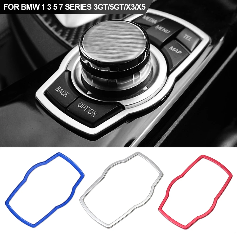 자동차 인테리어 멀티미디어 버튼 커버 몰딩 트림 BMW 1 3 4 5 7 시리즈 X1 X3 X4 X5 X6 E81 E87 F30 자동차 액세서리 인테리어