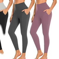 Sports New Women's Pocket Leggings with High Waist and Abdominal Compression for Fitness Soft and Comfortable Fitness Leggings 2