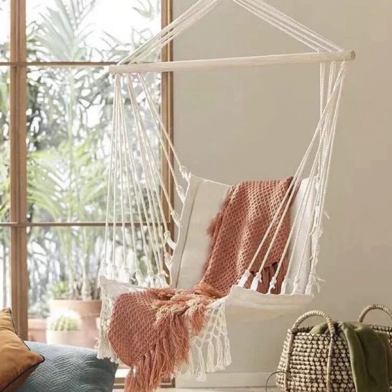 

Nordic internet celebrity homestay coffee house tassel hanging chair family balcony