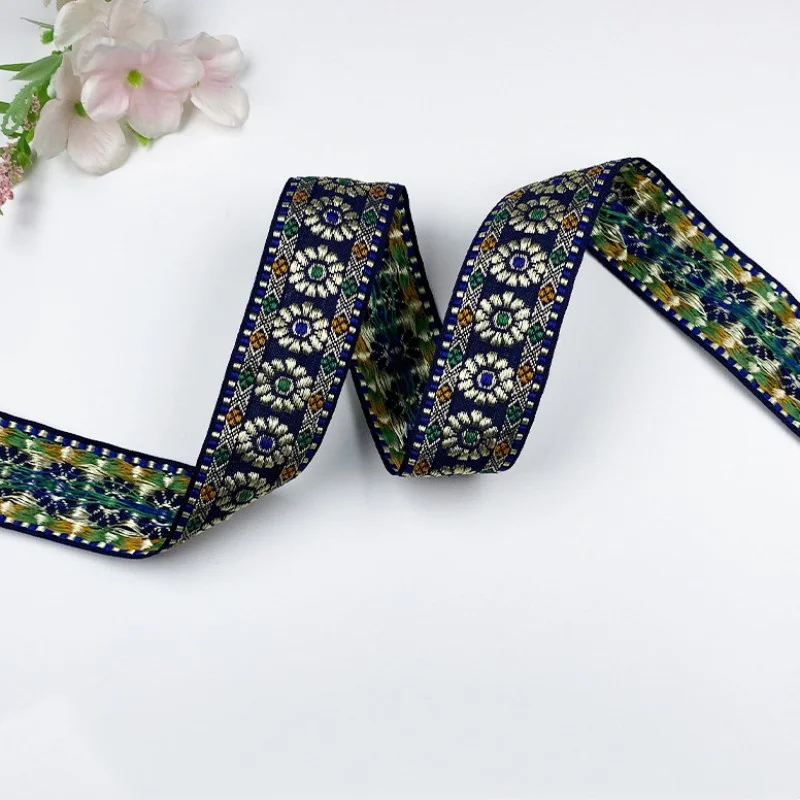 3cm 수석 민족 스타일 가장자리 장식 리본 패브릭 자수 데칼 홈 섬유 DIY 의류 바느질 용품 공예 악세사리