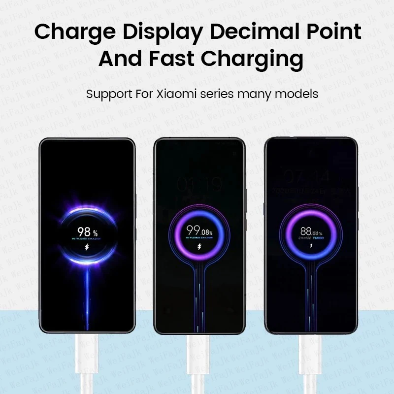 Фото Xiaomi оригинальное зарядное устройство USB 67 Вт для Xiaomi Mi 14 13T 12T 11 Ultra Redmi Note 13 12 Pro Turbo Charge Samsung Type C кабель для быстрой зарядки №3