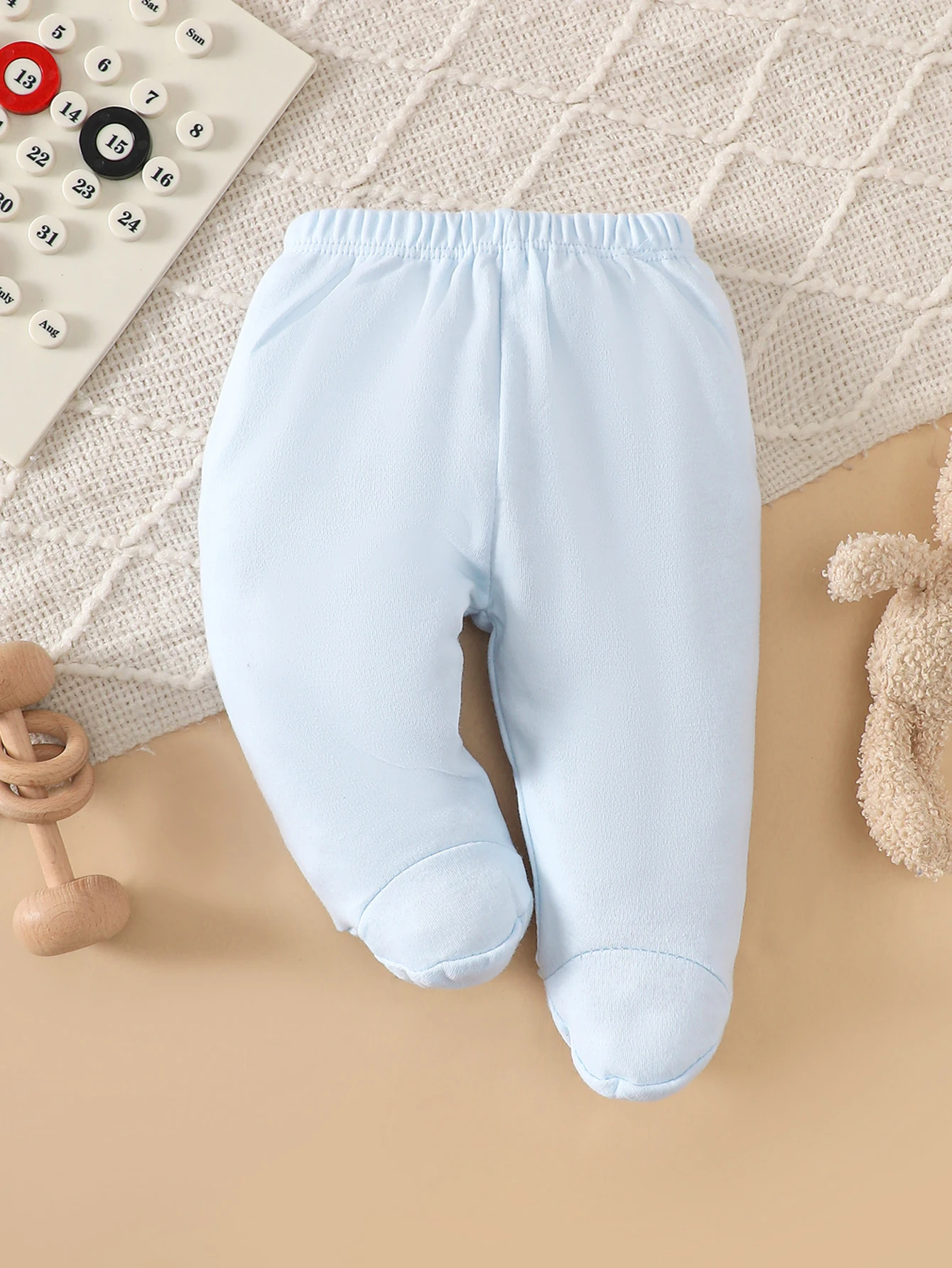Set di 8 Body per Neonati in 100% Cotone, Azzurro con Stampe di Orsetti, Morbidi e Traspiranti, Ideali per Dormire e Gattonare - immagine 4