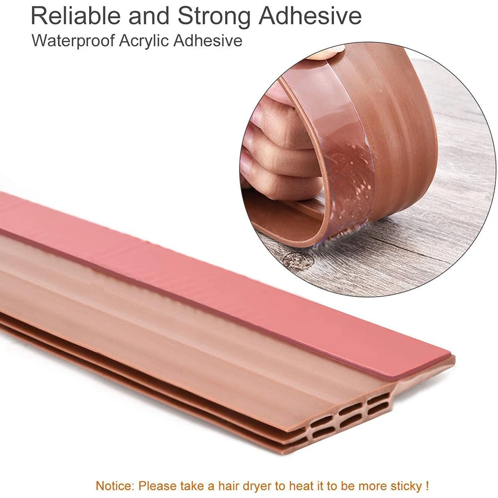 1-4pcs Door Dust Stopper Seal Strip 1m TPE Self-adhesive Door Under Gap Weather Strip Acoustic Foam 5 Colors Anti Draft Tape