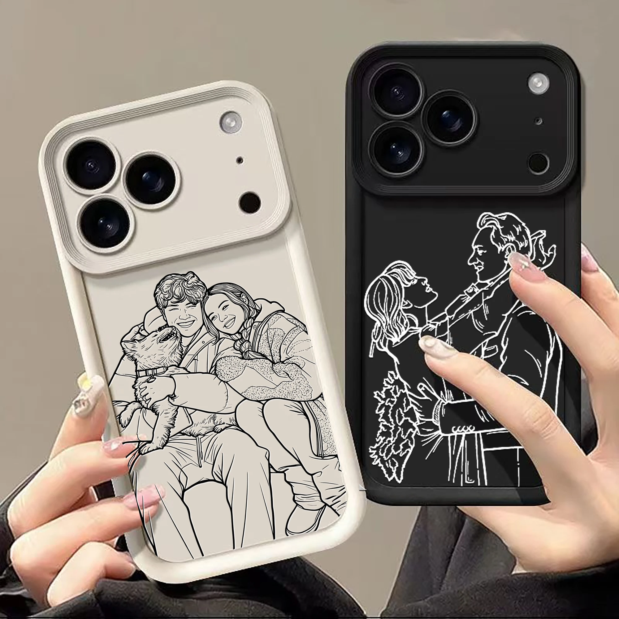 Custom DIY sketch Family Couple Pet Friend Personal Portrait EtcImage thumbnail 7