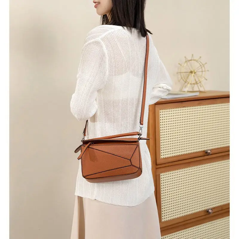 

New Fashion Women's Shoulder Bag from South Korea High Grade Geometric Splicing women for handbag Crossbody Bag