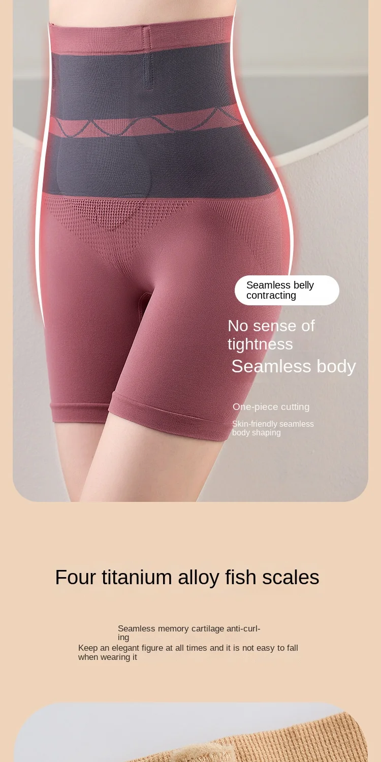 Description Picture 6 of itemNew High Waist Thermal Panties For Women Flat Belly Shaping Panties Seamless Boxer Safety Shorts Period Menstrual Underwear Lady