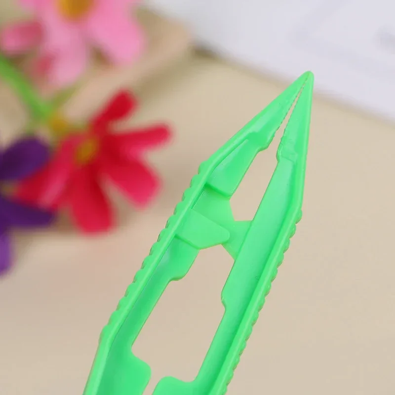 Plastic Tweezers for Kids Small Disposable Tweezers Medical Repair Tools Crafts Clips 10 PCs