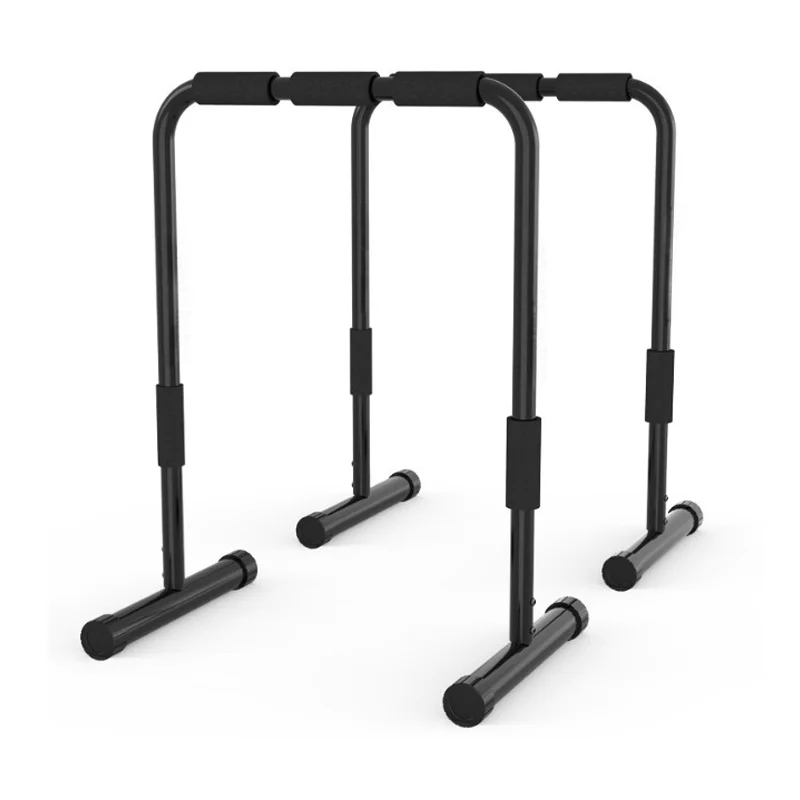 Home Gym Workout Adjustable Dip Stand Station Stabilizer Parallettes Push-up Pull-up Dip Bar
