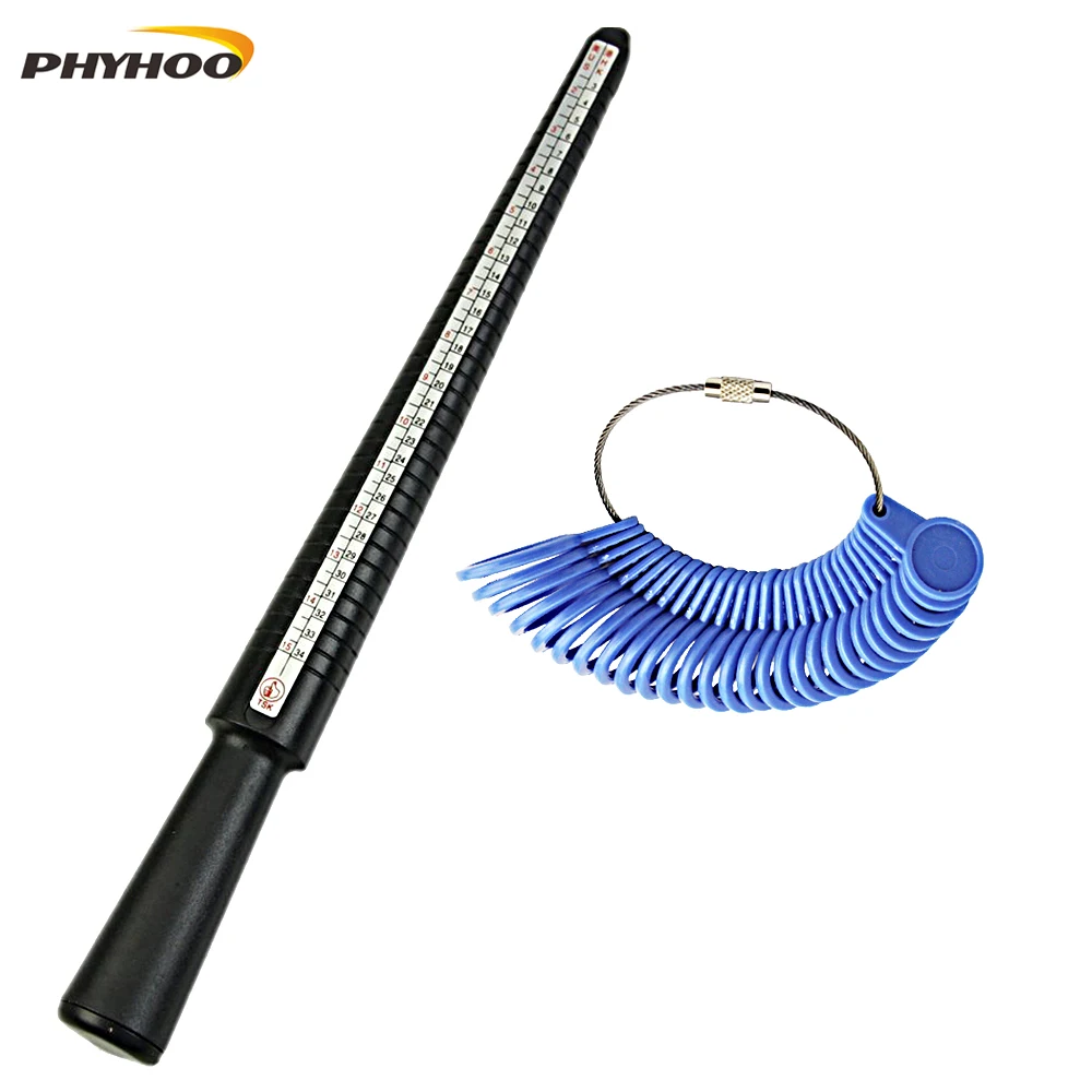 Jewelry Tool New Us Eu Plastic Standard Finger Ring Gauge Sizer Stick Measurement Test Measure Tool 0-13