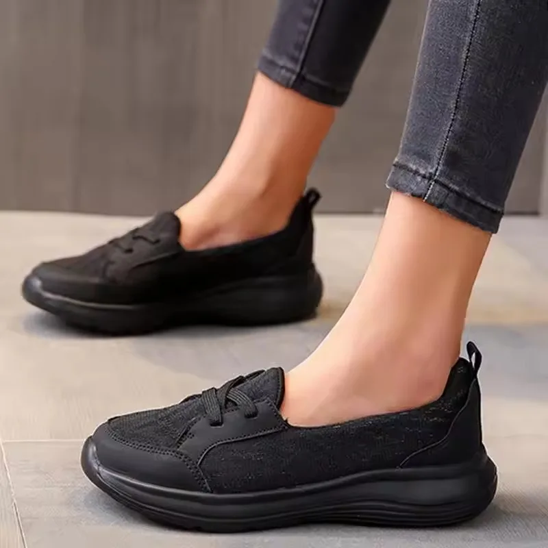 Women Daily Leisure New Loafers Flats Cushioning Durable Soft Outsole Breathable Sneakers Ladies Simple Anti-Slip Flat Shoes