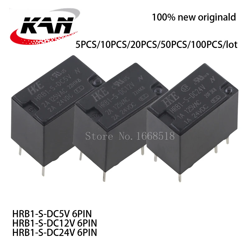 Original HKE relé, frete grátis, 6Pin, HRB1-S-DC5V,