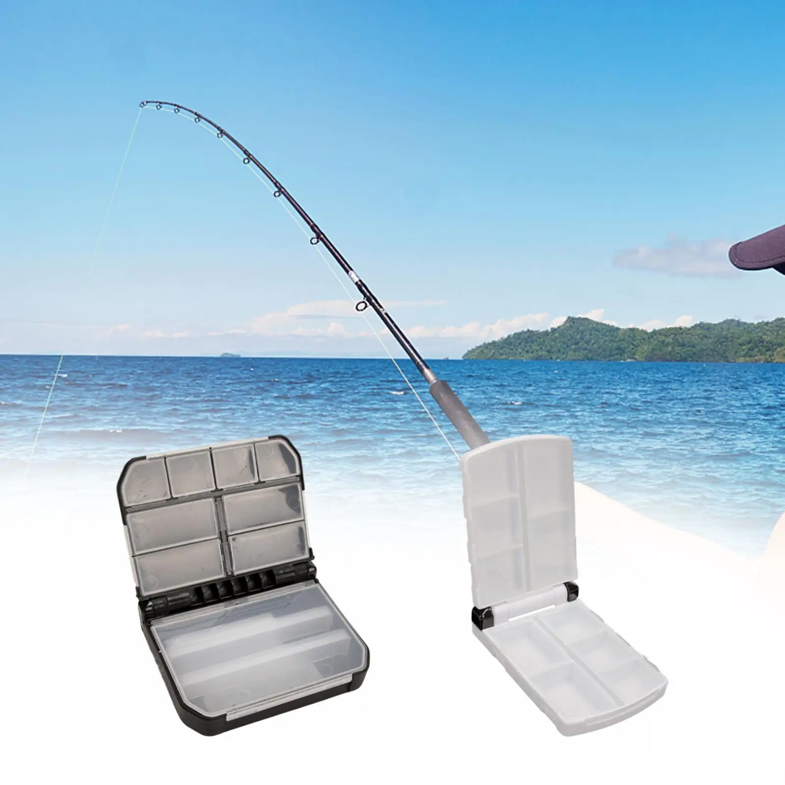 Fishing Tackle Box Double Sided Utility Boxes Clear Fishing Hook