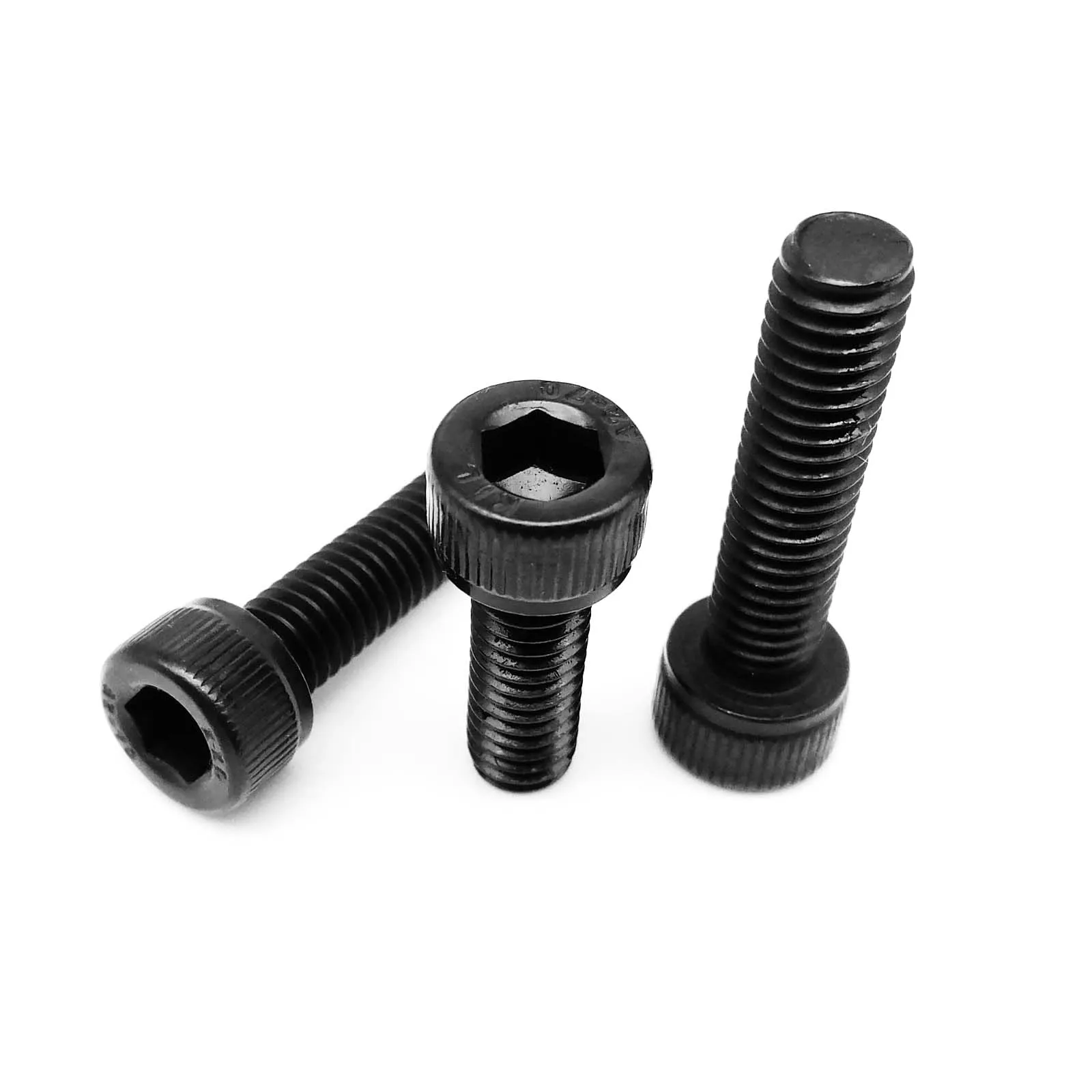DIN912 M1.6 M2 M2.5 M3 M4 M5 M6 M8 검정색 304 스테인레스 스틸 육각형 육각 소켓 헤드 캡 알렌 볼트 나사 길이 = 3-100mm