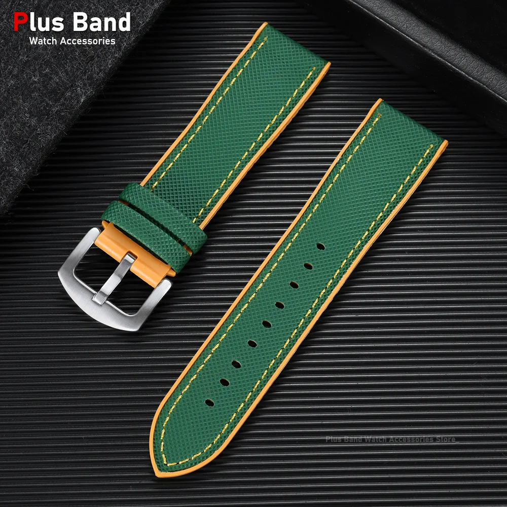 Nylon Sailcloth Rubber Hybrid Waterproof Watch Strap Bracelet