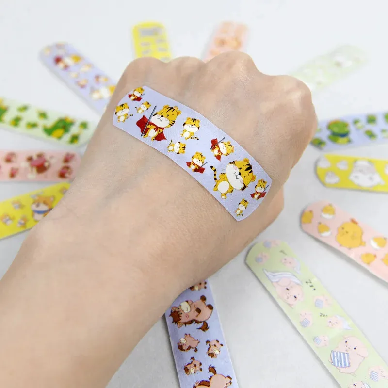 50-300pc Cartoon Animal Pattern Waterproof Hemostasis Kids Band Aid Stickers Adhesive Bandage Wound Strips Plasters for Children