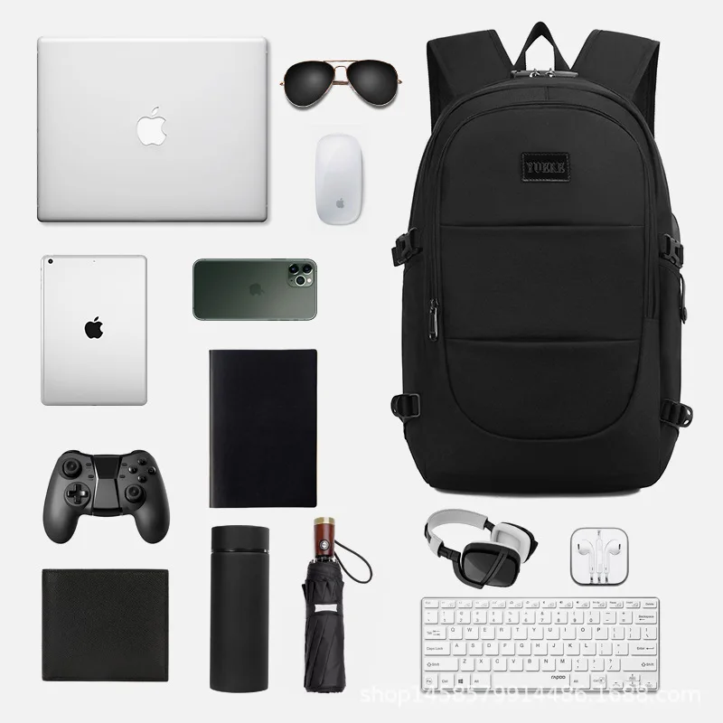 Amazon Cross border Shoulder Business Laptop Backpack USB Multi functional Business Travel College Student backpack