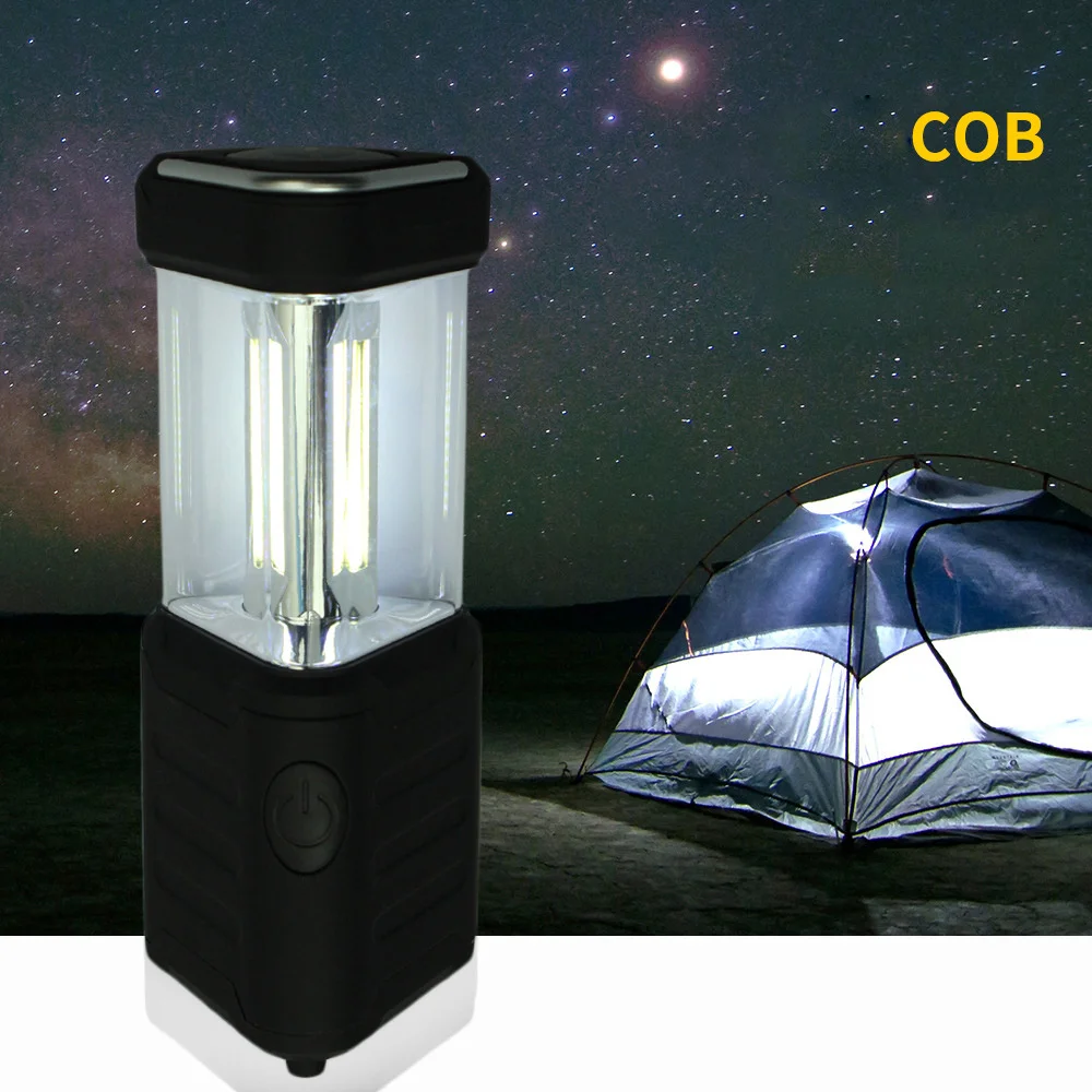 

Outdoor COB Led Camp Light IP65 Waterproof AA Battery Powered Portable Triangle Lantern Lamp for Fishing,Hiking,Cycling