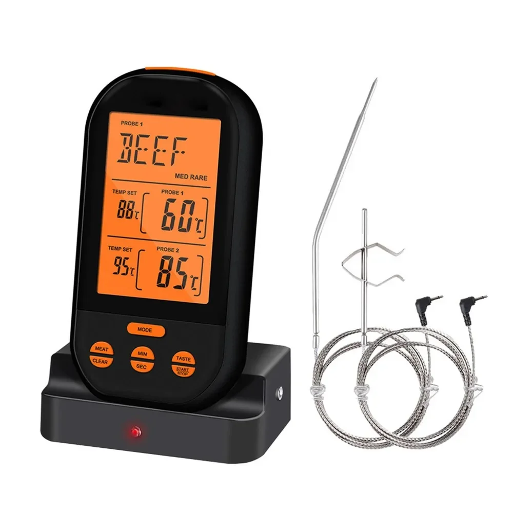 ANYOHOE Wireless Digital Meat Thermometers Remote Cooking Food Barbecue Grill Thermometer with Dual Probe for Oven Smoker BBQ 5