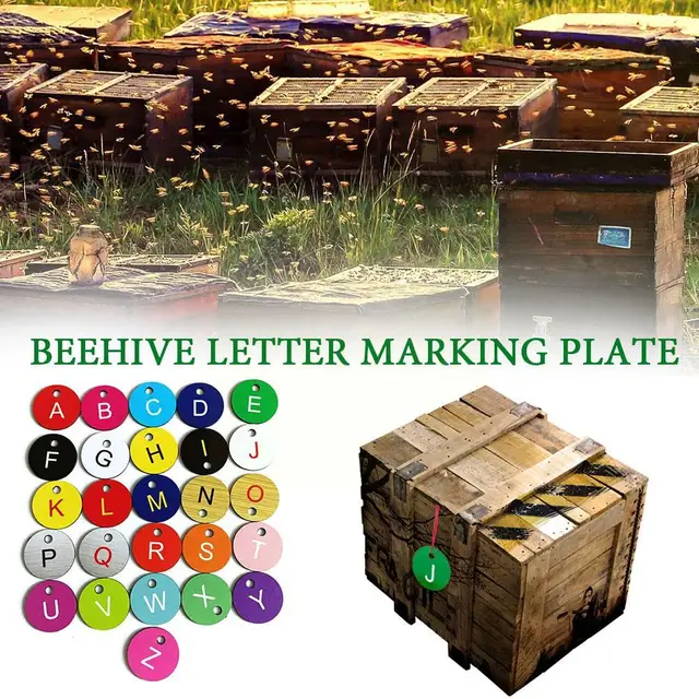 26 Angol Levél A-Z Beehive Számozott Címke Jelölő Címkével A Méhészeti Dobozszámmal. - Image 5