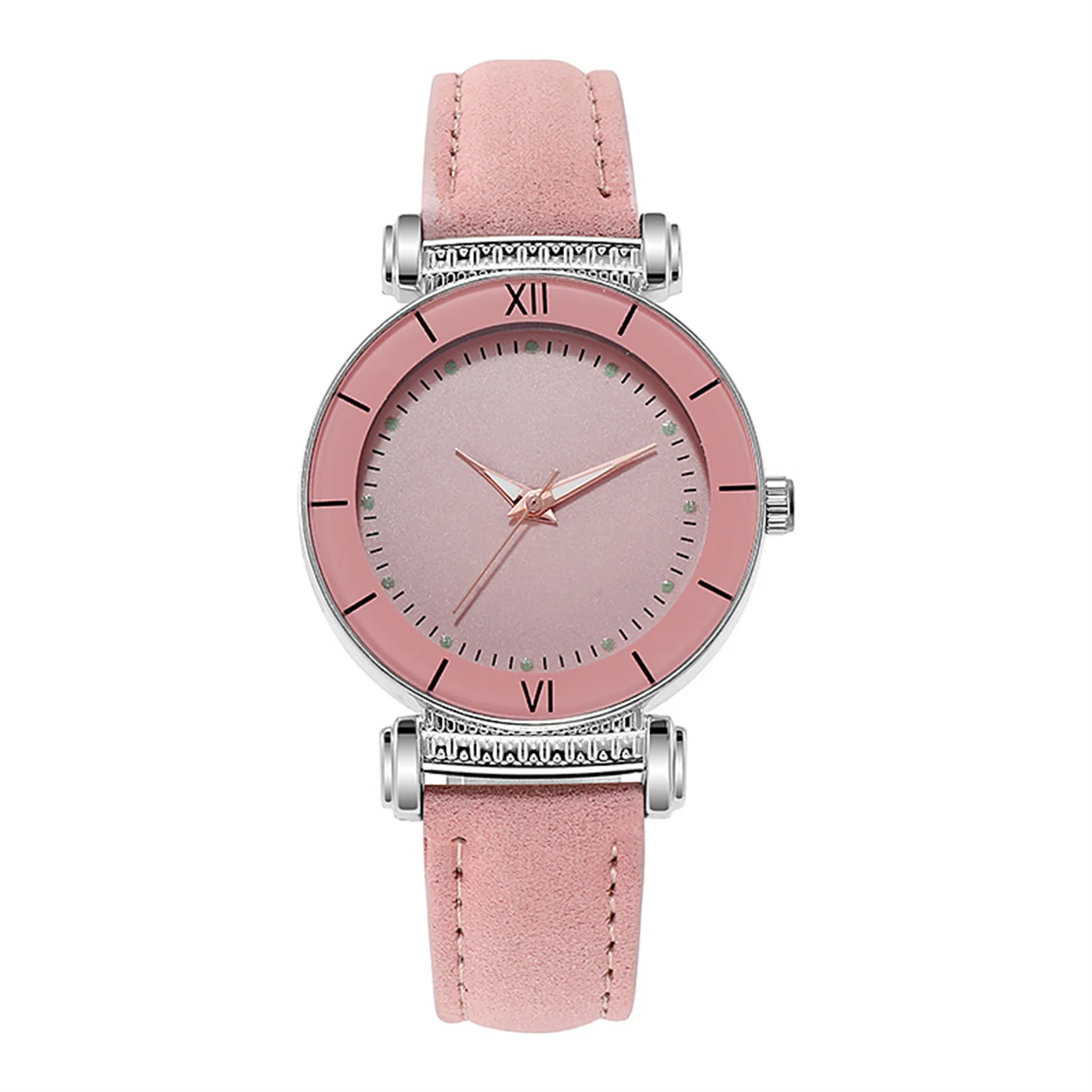 

Women's 34mm Watch Luminous Round Wristwatch with Pin Buckle for Brides Wedding Banquet Wearing