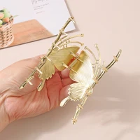 10cm Metal Butterfly Hair Claw Clip Fashion Shark Hair Clip for Women Girls Hair Accessories 5
