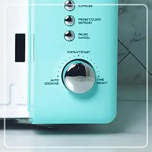 Description Picture 5 of itemRetro Compact Countertop Microwave Oven 0.7 Cu. Ft. 700-Watts with LED Digital Display Child Lock Easy Clean I