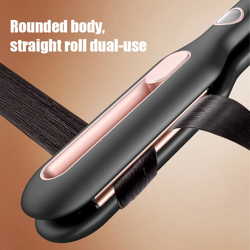 Professional Hair Iron Straightener Curler 2 In 1 Fast Heat Up Ceramic Plate Flat Iron Household Hair Tool 3