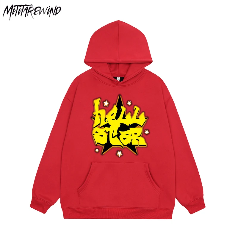 

American Style Print Sweatshirts Couple Long Sleeve Casual Loose Oversized Hip Hop Streetwear Autumn Winter Harajuku New Hoodies