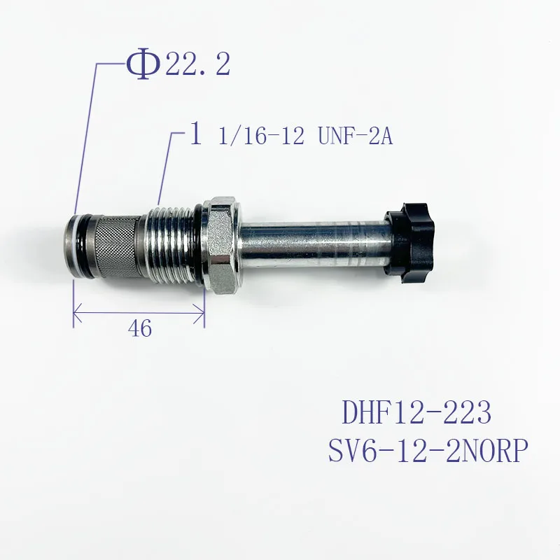 

Two Position Two-way Hydraulic Thread Insertion One-way Normally Open Solenoid Valve DHF12-223/SV6-12-2NORP