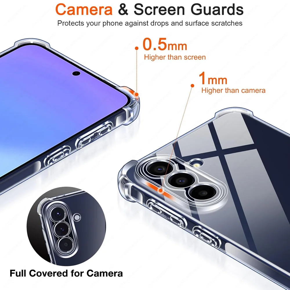 Clear Silicone Shockproof Back Cover Case - Enhanced Protection and Style