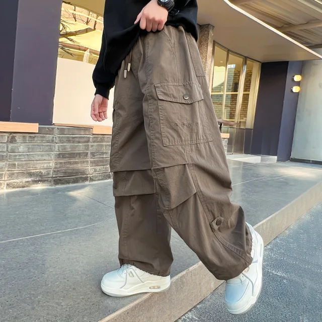 BOYS MARKET 別注／German Cloth Cargo Pants Teen Boys Cargo Pants Loose Casual Fashion Children Trousers