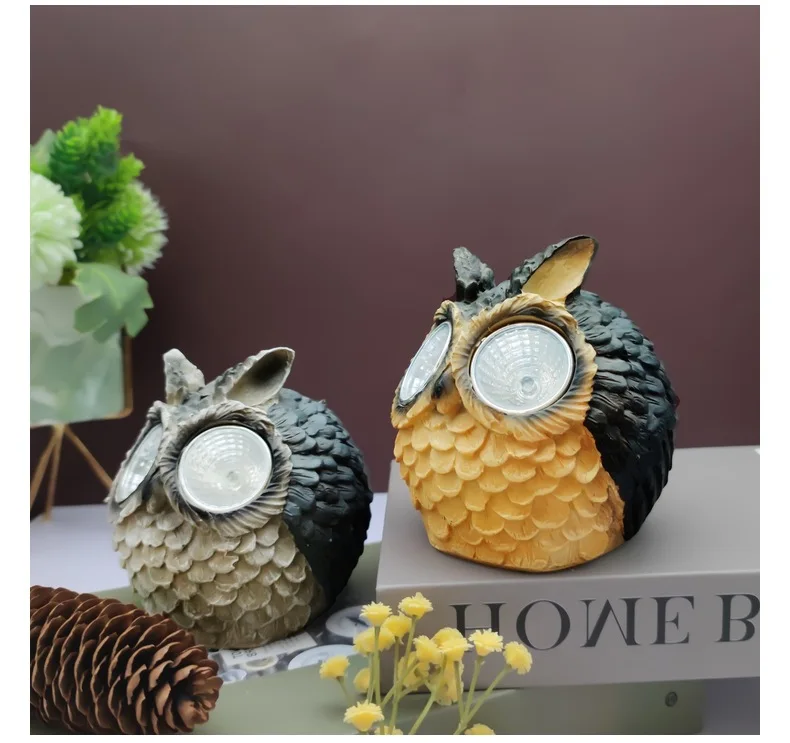 Lampe solaire animale de simulation d'ornement de théâtre créatif nordique,  artisanat en résine, décoration de jardin extérieur à la maison, statue,  sculpture, cadeau, nouveau - AliExpress