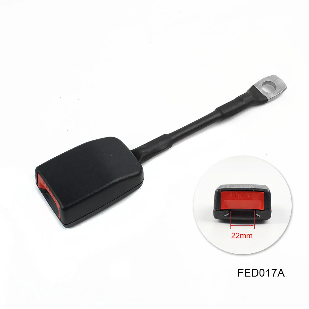 

Universal Tongue Width 21.5mm Car Safety Black 225mm Length Seat Belt Buckle FED017A Car Accessories
