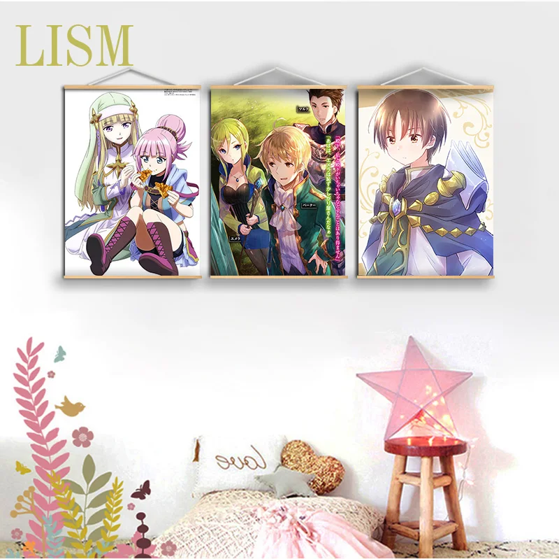 Hachinan tte Sore wa Nai Deshou! Wendelin Elize Erwin Anime manga wall  Poster solid wood hanging scroll with canvas painting - AliExpress