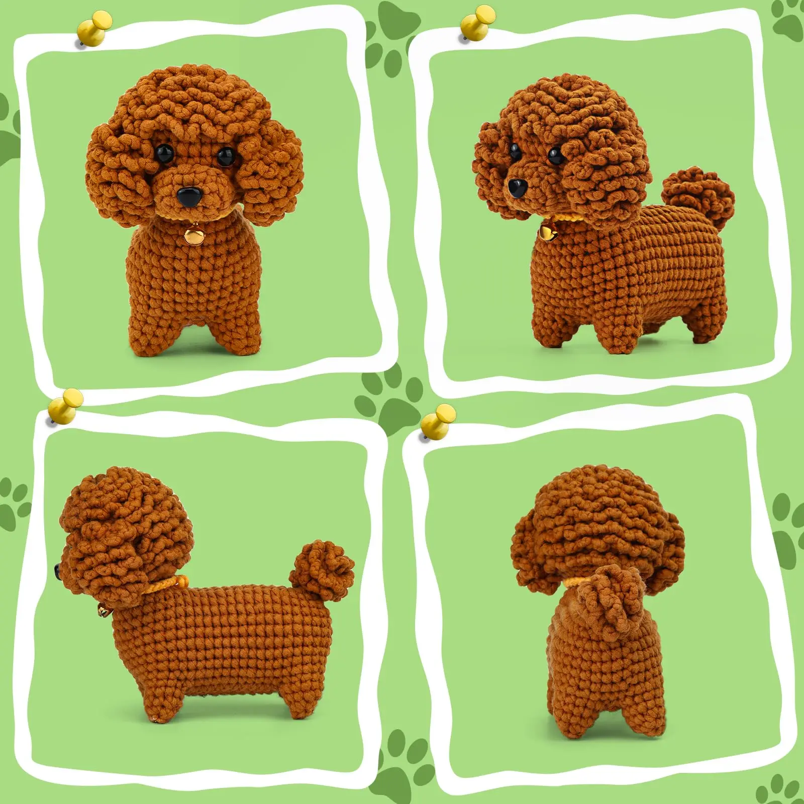Fenrry Crochet Kit for Beginners Dog with Step-by-Step Video Tutorials Crochet Yarn Hook for Adults Birthday Gifts knitting needles crochet yarn crochet kit crochet hooks knitting supplies knitting material weaving tools yarn holder knitting craft supplies knitting loom