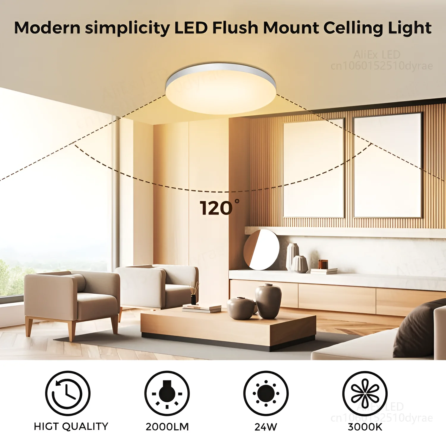 LED 원형 패널 조명, 표면 장착 LED 천장 조명, 가정 장 LED 램프, 6W, 9W, 13W, 18W, 24W, AC 85-265V