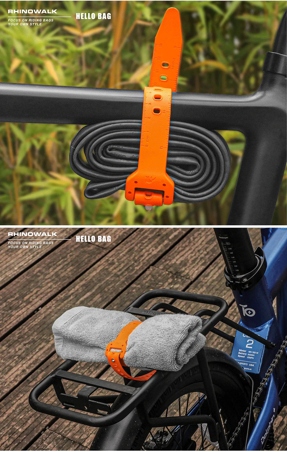 Rhinowalk Verstellbarer, einziehbarer Riemen, TPU, langlebig, Fahrradgepäck-Aufbewahrungsgurt, Outdoor, Reisen, Picknick, Gehen, stabile Riemen – Detail 17