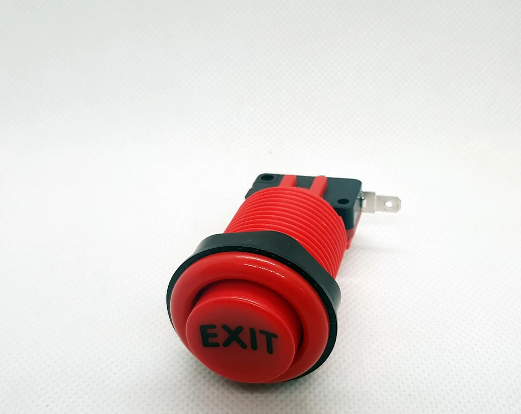 Pulsante Arcade Concavo Rosso Uscita Joystick Bartop Ricreativo Americano 28Mm 33Mm