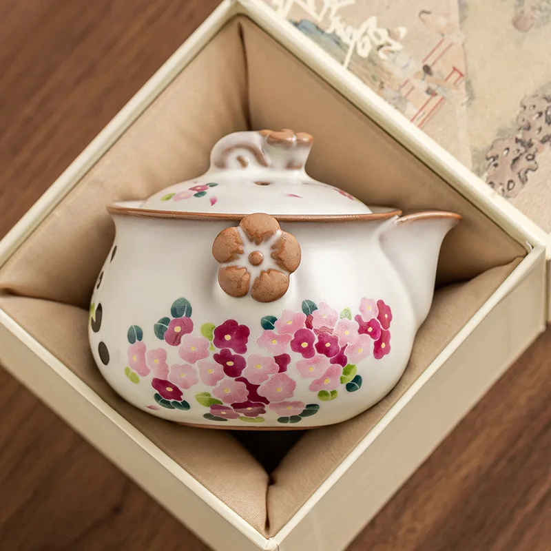 Floral Ceramic Teapot - إبريق شاي سيراميك بنقشة زه...