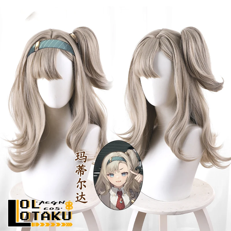 

Matilda Bouanich Cosplay Wig Reverse 1999 Game 50cm Pigtail Synthetic Hair Heat Resistant Halloween Role Play Party + Wig Cap