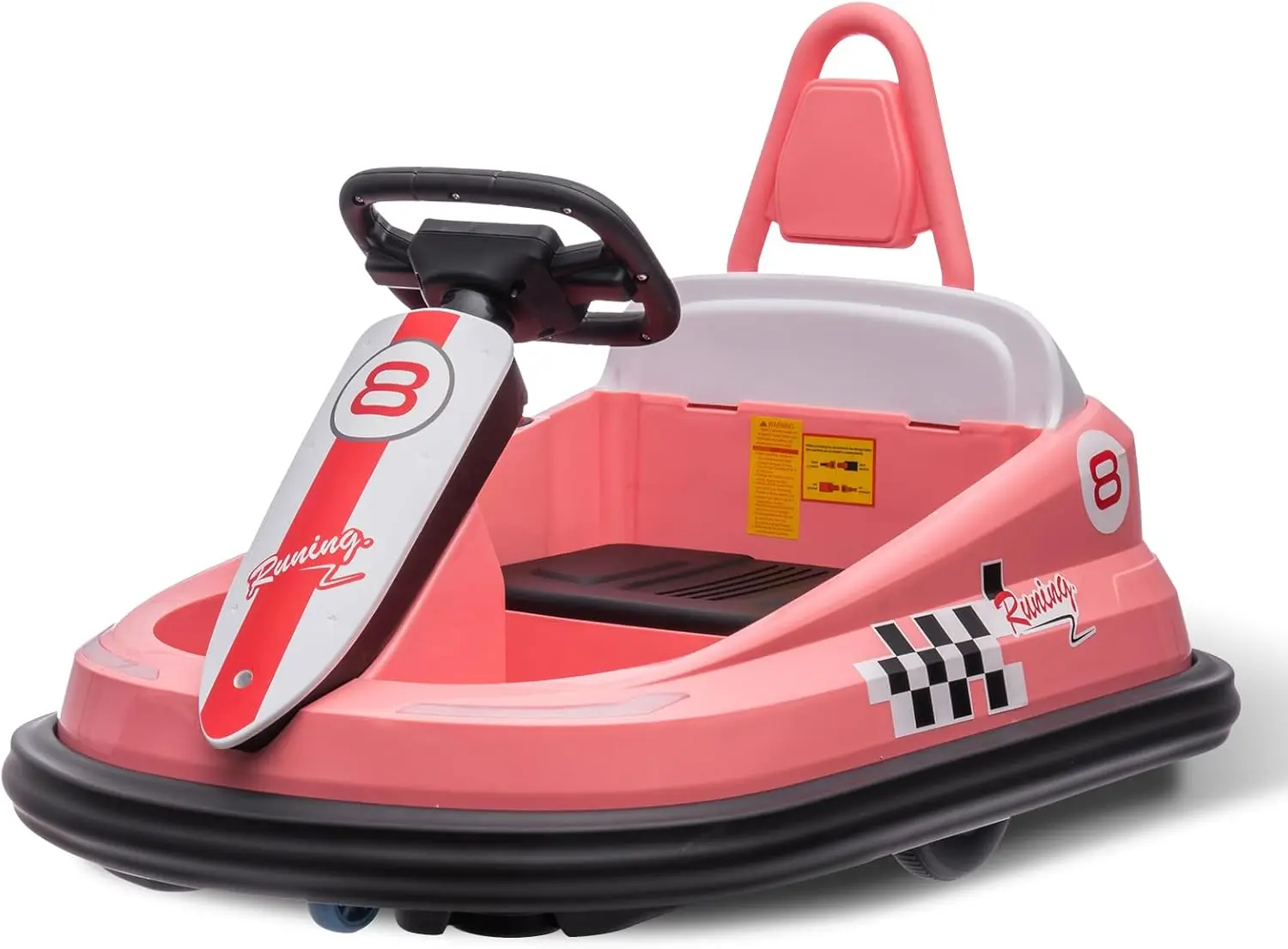 Car for Toddlers, 6V Electric Ride On Toys for Kids, 1.9 MPH Max Speed, Steering Wheel, 360 Degree Spin, 2-Speeds, Light,