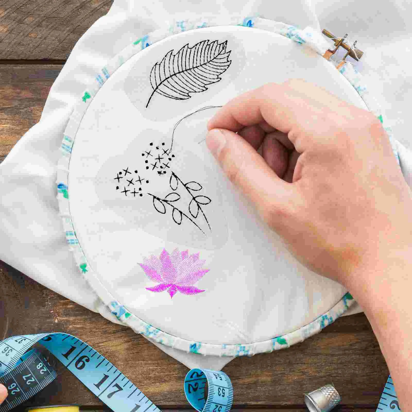 Stabilizzatore Solubile Per Ricamo 6 Fogli A4 | Tessuto Idrosolubile Per Cucito A Mano | Carta Da Ricamo Adesiva - Foto 3