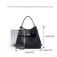 Sac à main en cuir véritable pour femmes, Design de marque, Simple, décontracté, polyvalent, pour maman, grande capacité, fourre-tout de banlieue, sac à dos de voyage 6