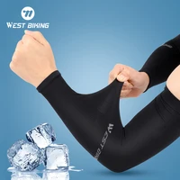 WEST BIKING UV Sun Protection Sport Arm Sleeves Cycling Running Basketball Fitness Breathable Men Women Sunscreen Arm Warmers 1