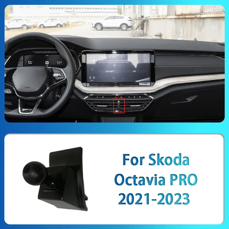 Phone holder, mobile phone holder Car Mobile Phone Holder Base Clip for Skoda Superb Rapid Spaceback Octavia Kodiaq GT Karoq Kamiq Octavia PRO Car Accessories