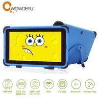 CWOWDEFU 7 "Tablet dziecięcy dla dzieci Android 11 2GB 32GB czterordzeniowy WIFI 6 Google Play D + Tablet dla dzieci z hebrajskimi dziećmi-wytrzymałe etui 2